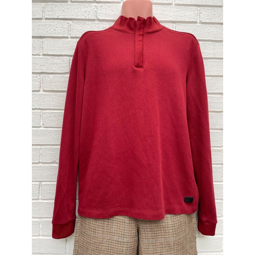 Hogo Boss men's classic orange pullover long sleeve sweater shirt